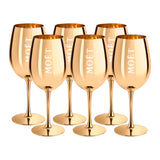 Moët & Chandon magnum tasting box (3 bottles of 150 cl.) + 6 golden glasses.