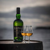 Ardbeg 10 years old 46% 70 cl. + Whiskey glass and Glass Jug