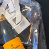 Champagne Veuve Clicquot Yellow Label købmandskurv