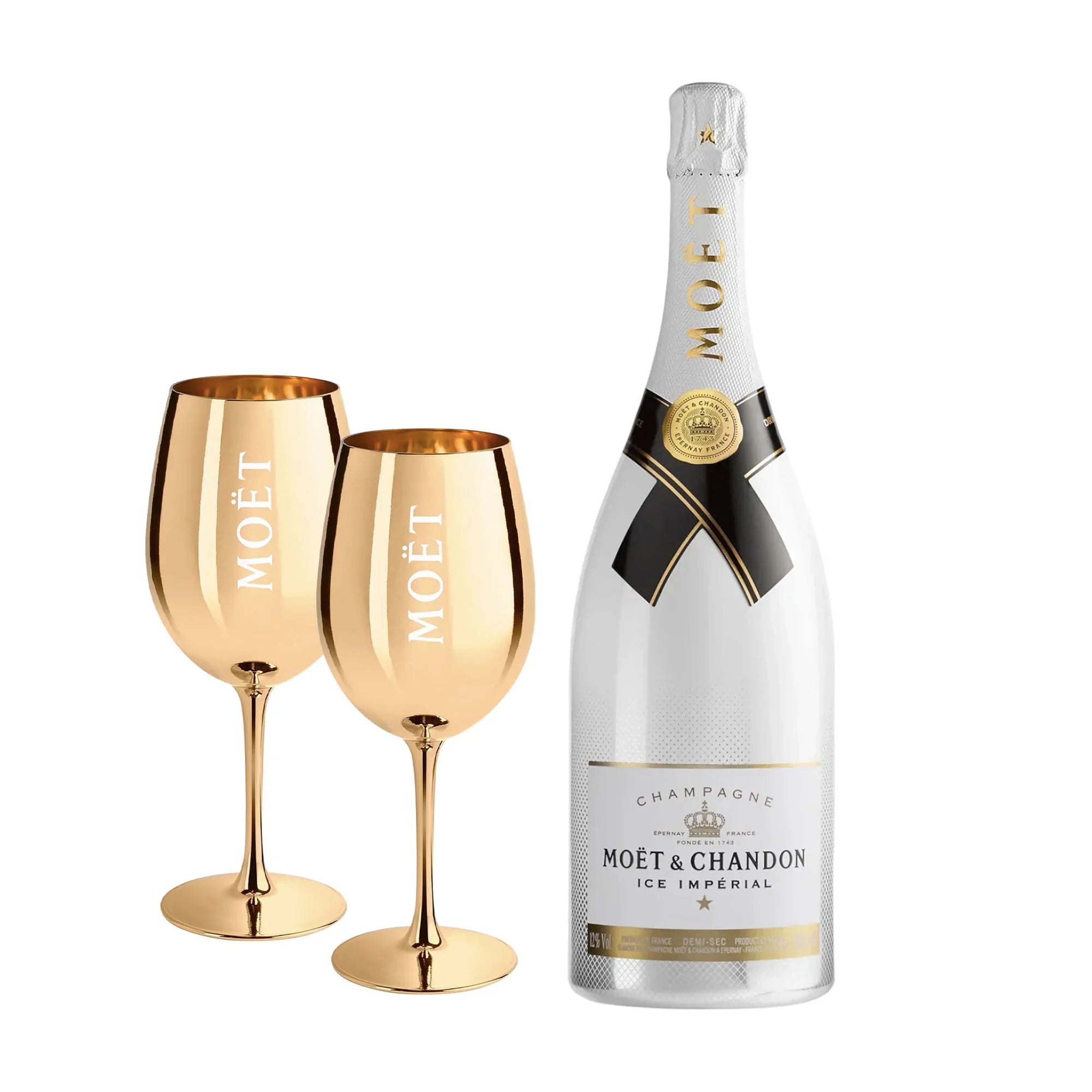 Moët & Chandon Moët & Chandon ICE Imperial NV Demi - Sec Magnum 150 cl. inkl. to Gyldne MOËT glas - PremiumBottles