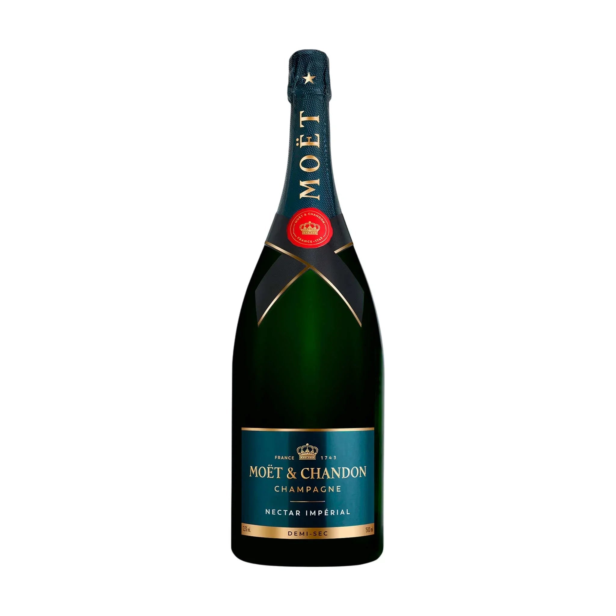 Moët & Chandon Moët & Chandon Nectar Impérial NV Demi - Sec Magnum 150 cl. inkl. to Gyldne MOËT glas - PremiumBottles