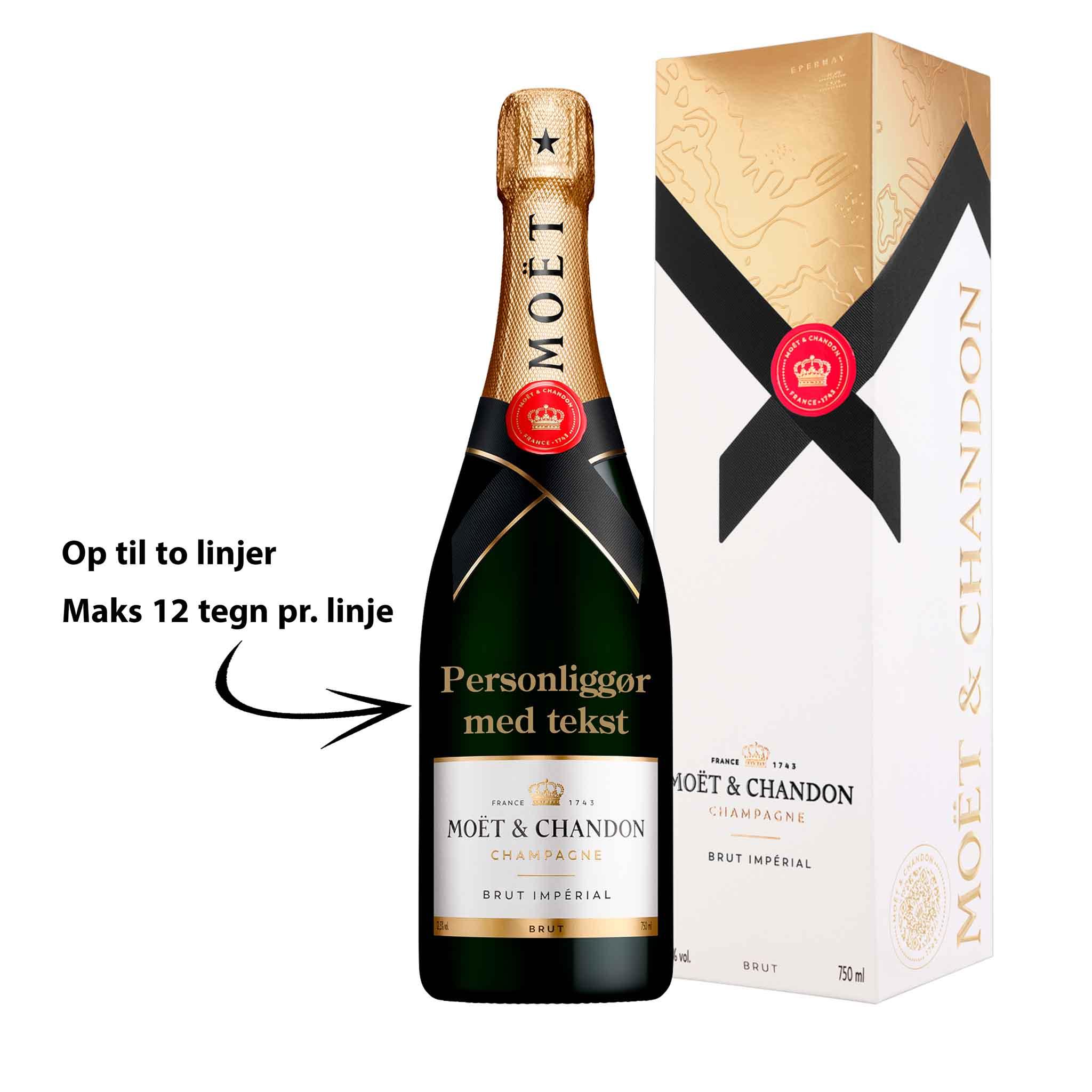 Moët & Chandon Personliggør Moët & Chandon Brut Impérial NV 75 cl. med gaveæske - PremiumBottles