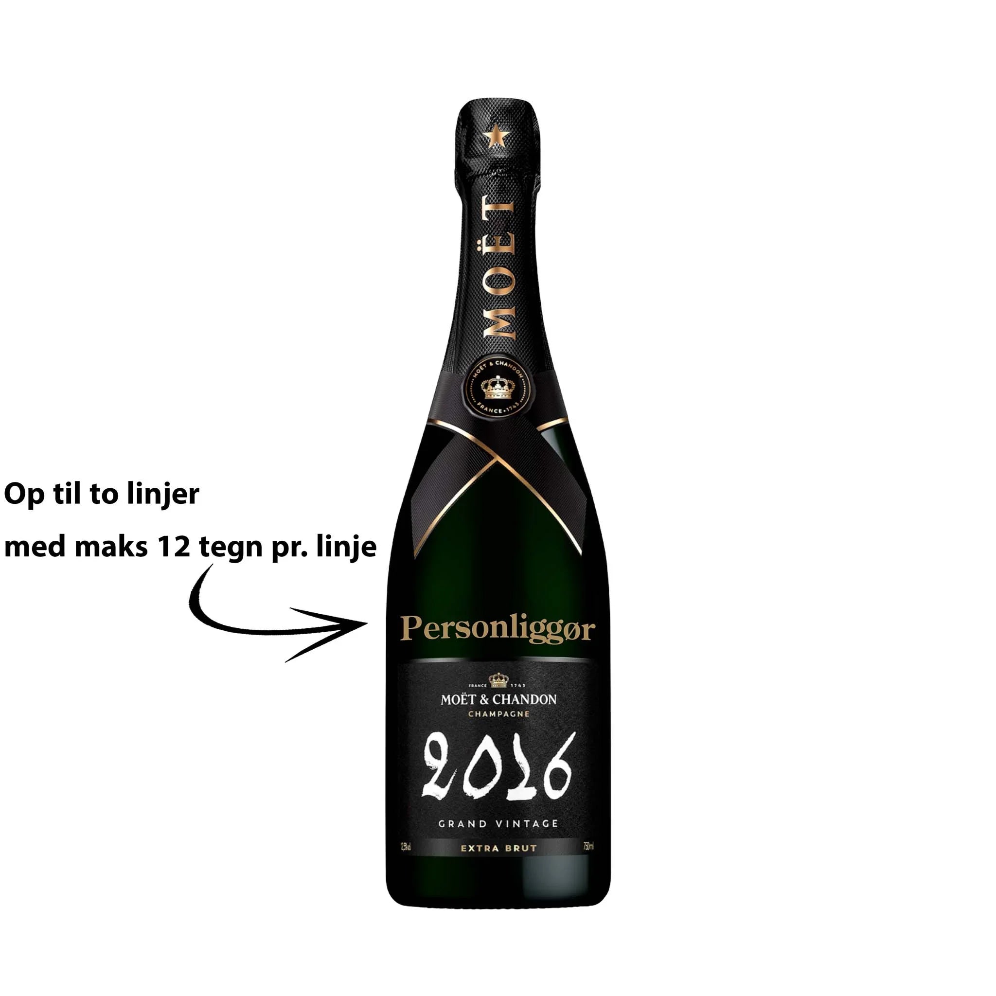 Moët & Chandon Personliggør Moët & Chandon Grand Vintage 2016 75 cl. - PremiumBottles