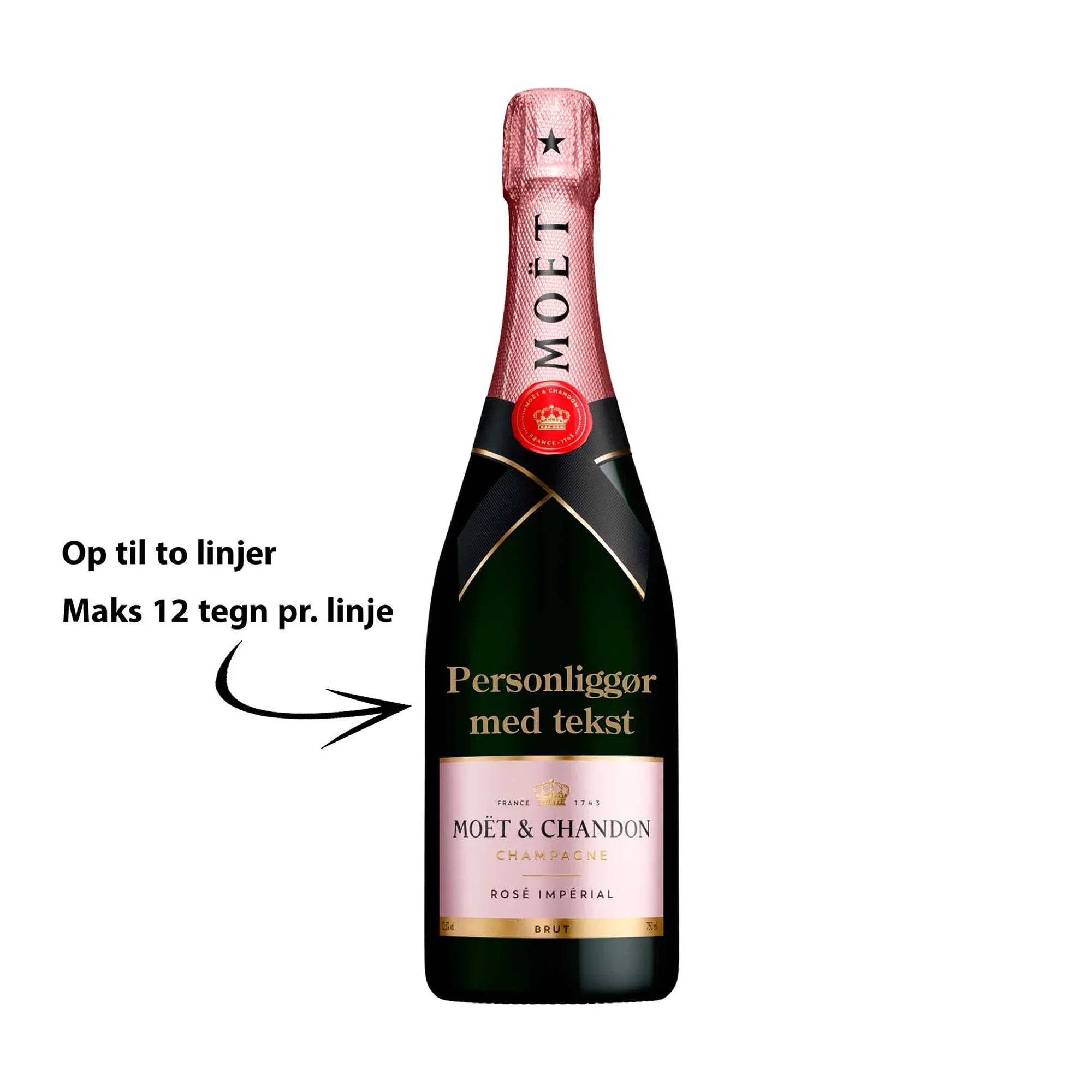 Moët & Chandon Personliggør Moët & Chandon Rosé Impérial Brut NV 75 cl. - PremiumBottles